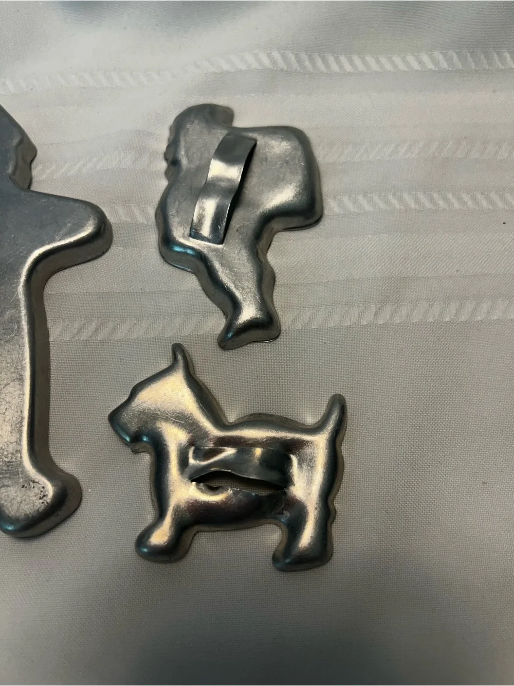 Vintage Set of 4 Cookie Cutters Gingerbread Man Santa Scotty Dog Kitchen Baking